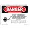 Signmission OSHA Sign, 10" Height, 14" Width, Rigid Plastic, High Voltage Will Shock Burn Cause Death, Landscape OS-DS-P-1014-L-1351 - alternate 1